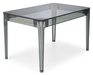 Masa GOMEZ, sticla fumurie/polipropilena, 120x80x74 cm