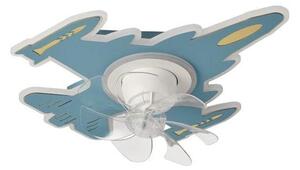 Plafonieră LED pentru copii, dimabilă, cu ventilator, LED/63W/230V 3000/4000/6000K, albastră