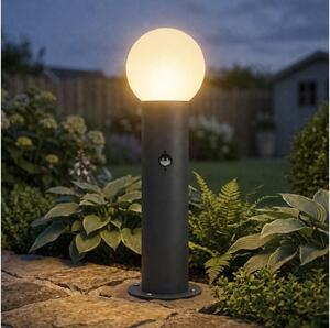 Kanlux 46084-Lampă de exterior cu senzor STONO 1xE27/15W/230V 50 cm IP65 antracit