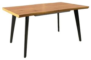 Masa extensibila FRESNO, stejar/negru, 120/180x80x76 cm