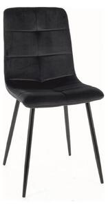Scaun IVO, negru, stofa catifelata/metal, 45x39x91 cm