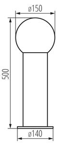 Kanlux 46083 - Lampă de exterior STONO 1xE27/15W/230V 50 cm IP65 antracit
