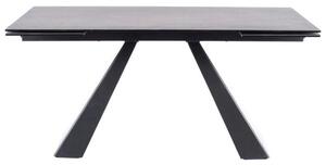 Masa extensibila SALVADORE CERAMIC II, gri/negru mat, sticla securizat