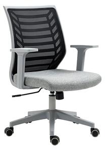 Scaun birou Q-320, gri/negru, stofa/plastic, 60x44x93/103 cm