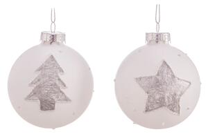 Ornamente de Crăciun din sticlă în set de 2 bucăți Unimasa