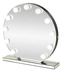 Oglinda TORANO, argintiu, cu iluminare LED, 70x70 cm