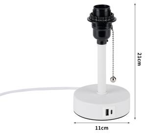 Brilagi - Lampă de birou TABLON 1xE27/25W/230V cu port USB, albă