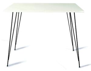 Masa 801CMY2936, alb/negru, PAL melaminat/metal, 90x90x75 cm