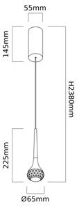 Open Design OR80322 - Lustră LED CRIMA pe cablu, LED/7W/230V, crom lucios