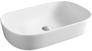 Art Ceram Ghost lavoar 65x41.5 cm ovale de blat alb luciu GHL00201;00