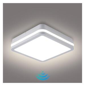 Brilagi - Corp de iluminat LED de exterior cu senzor BENE, 18 W, 230 V, 22 x 22 cm, alb, IP54