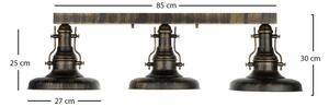 Brilagi - Plafonieră PYRONIC 3xE27/40W/230V bronz/patină