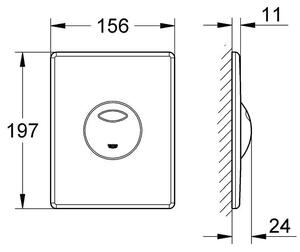 Grohe Skate buton de spălare pentru WC StarLight Chrome 38862000