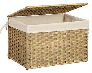 Cutie de depozitare, Songmics, Galben, 55.5x34.0x34.0 cm