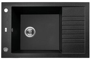 Laveo Pionier chiuvetă din granit 78x50 cm negru SBR713T