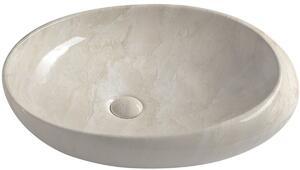 Sapho Dalma lavoar 68x44 cm ovale de blat maro/bej luciu MM327