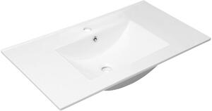 Sapho Slim lavoar 91.5x46 cm dreptunghiular mobilier alb luciu 1601-90