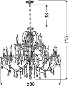 Candellux Aurora lampă suspendată x40 W auriu 30-99801