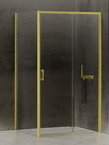 New Trendy Prime Light Gold cabină de duș 100x90 cm dreptunghiular auriu luciu/sticlă transparentă D-0421A/D-0224B