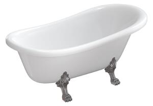 Omnires M+ cadă freestanding 157x77 cm ovală alb-negru-bicolor ATENA157BP