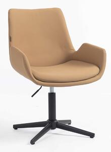 HR240CROSS Scaun Carmel Piele Ecologica Premium Soft cu Bază Neagră