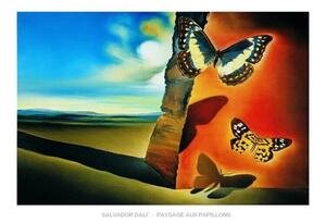 Imprimare de artă Salvador Dali - Paysage Aux Papillons, Salvador Dalí