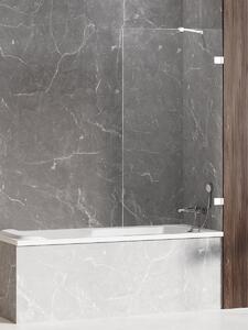New Trendy Avexa White paravan cadă 80 cm o piesă alb mat/sticlă transparentă EXK-2963