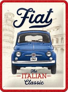 Placă metalică Fiat - Italian Classic, (15 x 20 cm)