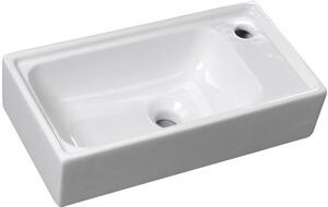 Sapho Small lavoar 50.5x26.5 cm dreptunghiular clasică-de blat alb luciu 7045
