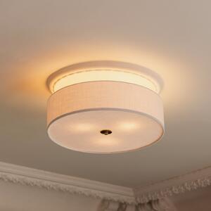 Globen Lighting Plafonieră Noah, Ø 50 cm, albă, reglabil, Alb, Camera de zi / sufragerie, Țesătură / Textil, Scandinavă