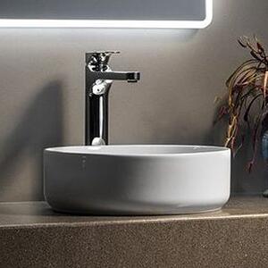 Isvea Infinity lavoar 36x36 cm rotund de blat alb luciu 10NF65036