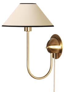 Lampă de perete Globen Lighting, IRIS, Bej, Camera de zi, Țesătură / Textil, Scandinavă