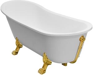 Besco Olaya cadă freestanding 157.5x66.5 cm ovală alb #WAO-160+ZL