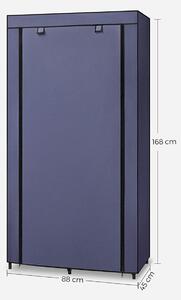Dulap pentru haine, Songmics, Albastru inchis, 88x45x168 cm