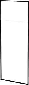 Besco Icon perete cabină de duș walk-in 100 cm negru mat/sticla transparentă IC-100-200C