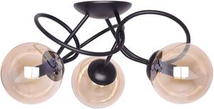 Kaja Floro lampă de tavan 3x40 W negru-chihlimbar K-5126