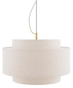 Lustră Pendul Globen Lighting, Noah Bouclé, reglabil, Bej, Camera de zi, Țesătură / Textil, Scandinavă