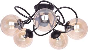 Kaja Floro lampă de tavan 5x40 W negru-chihlimbar K-5127