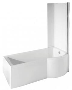 Besco Inspiro cadă cu paravan 169.5x69.5 cm partea dreaptă alb #WAI-170-NPR