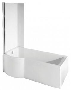 Besco Inspiro cadă cu paravan 150x69 cm partea stângă alb #WAI-150-NLE