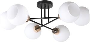 Candellux Amanda lampă de tavan 6x40 W alb-negru-auriu 36-21083