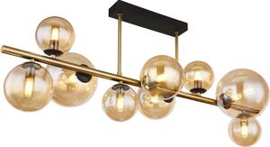 Globo Lighting Riha lampă de tavan x3.5 W negru-auriu-chihlimbar 56135-9D