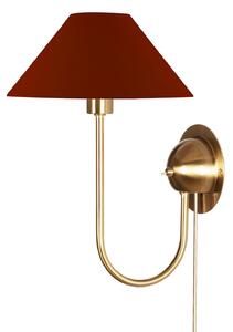 Lampă de perete Globen Lighting, IRIS, Roșu, Camera de zi, Țesătură / Textil, Scandinavă
