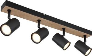 Globo Lighting Robby lampă de tavan 4x35 W negru-lemn 57911-4BW