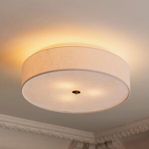 Globen Lighting Plafonieră Noah, Ø 65 cm, albă, reglabil, Alb, Camera de zi / sufragerie, Țesătură / Textil, Scandinavă