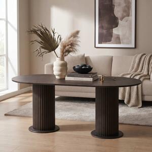 Masă fixă bucătărie Amara Slim Wenge, Blat din PAL, Picioare din MDF, 180 x 90 x 75 cm