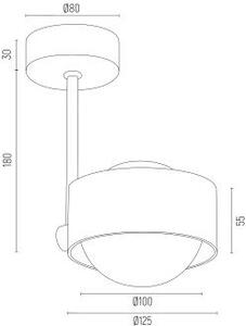 Argon Massimo Plus lampă de tavan 1x6 W alb-auriu 8568
