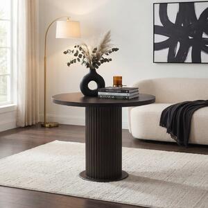 Masă rotundă bucătărie Florys Wenge, Blat din PAL, Picior din MDF, Ø90 × 75 cm