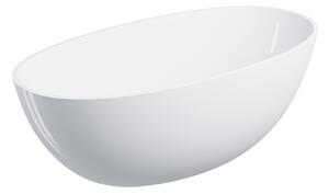 Omnires Shell M+ cadă freestanding 148x75 cm ovală alb SHELL148WWBP