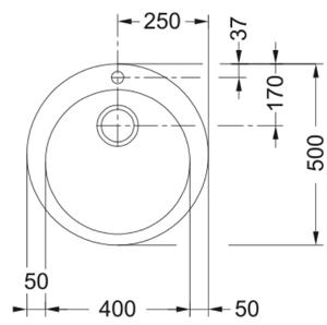 Franke Sirius 2.0 chiuvetă tectonite 50x50 cm bej 143.0676.466
